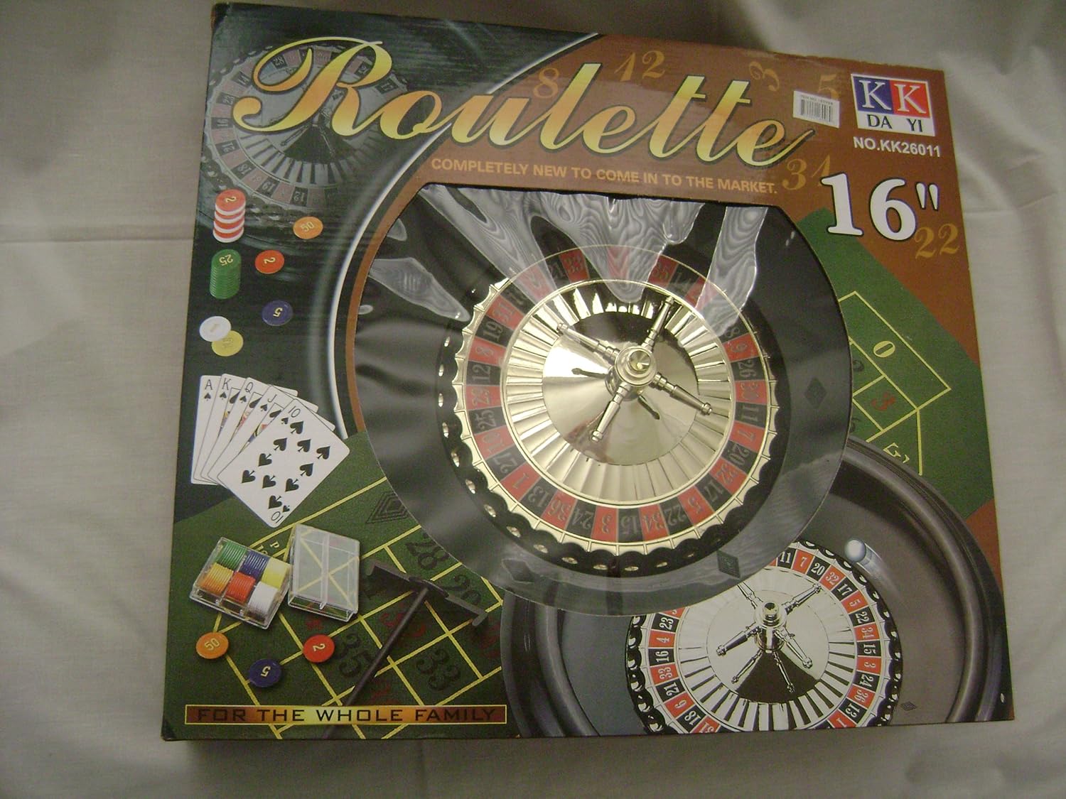 16" Roulette with chips, accessories and Deck of Cards