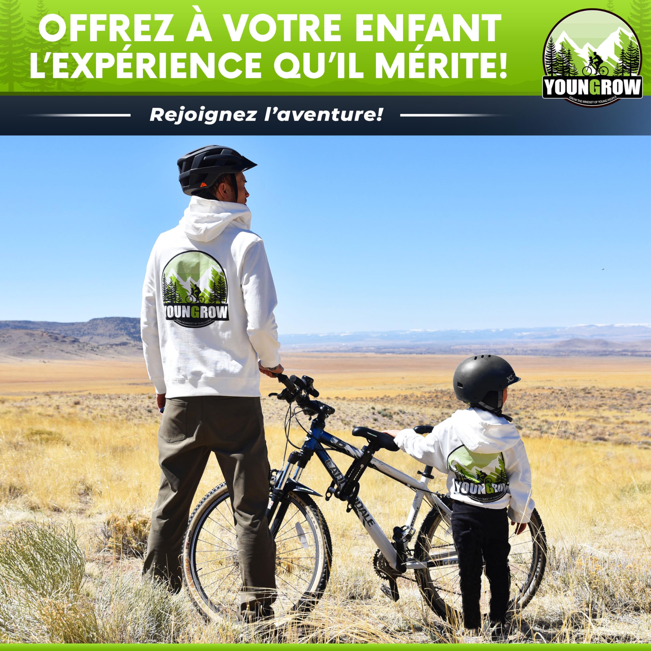 YOUNGROW | Siege Velo Enfant Avant | La Selle Velo Enfant est Compatible avec Les VTT, pour Les Enfants de 2 à 6 Ans pour Un Poids Maximal de 24kg - Siege Enfant Velo Confortable