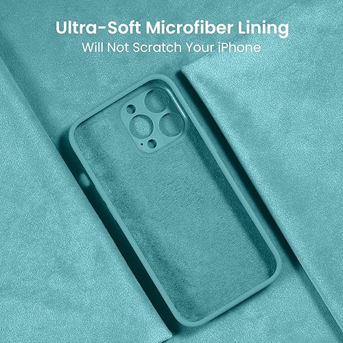 Miniatura 607 de FireNova Funda para iPhone 14 Pro, funda de silicona mejorada [protección de cámara] con [2 protectores de pantalla], forro interior de microfibra