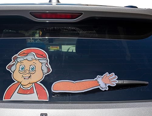 Miniatura 9 de Calcomanía y calcomanía animada para parabrisas de automóvil con motivo en movimiento para ventana trasera del vehículo, decoración navideña para