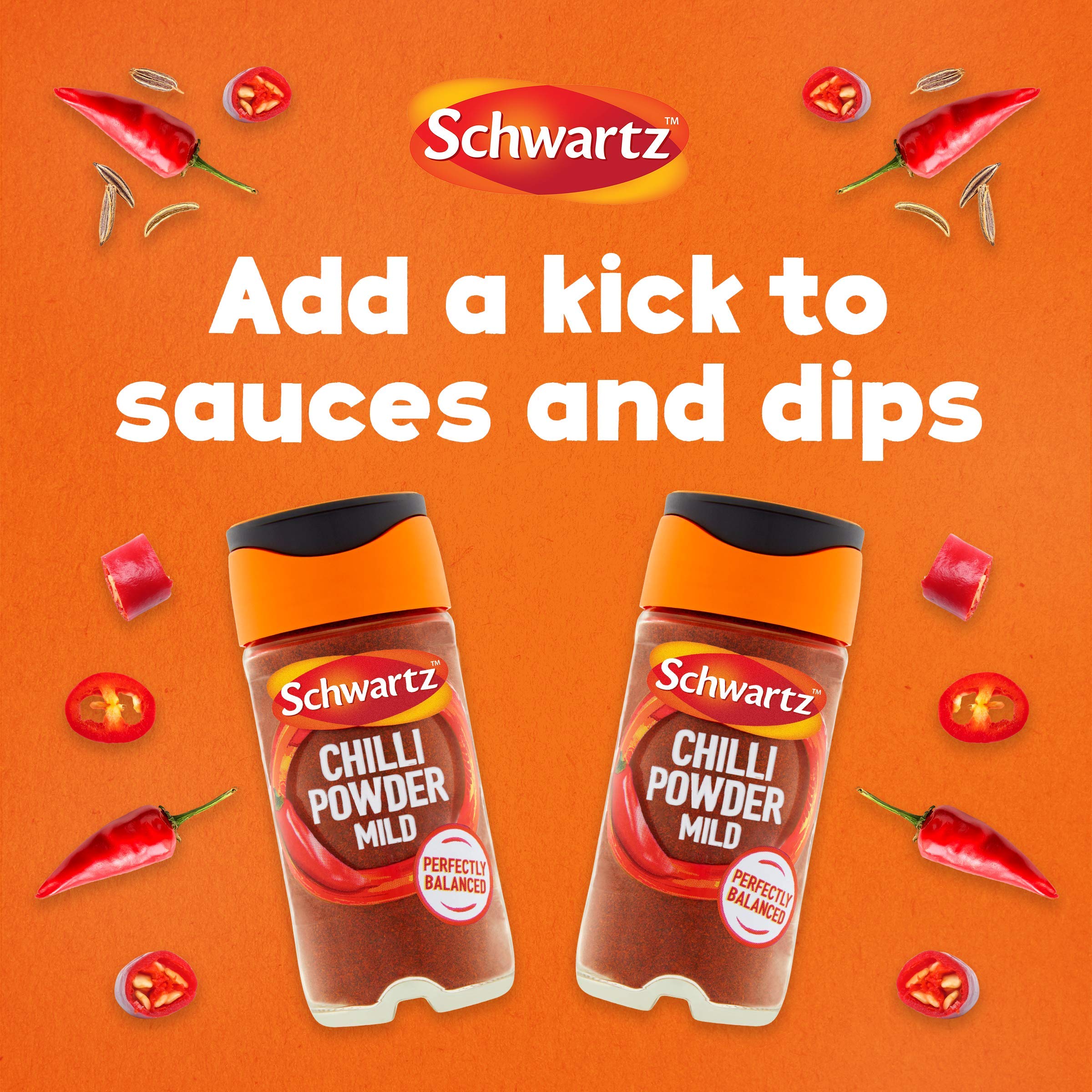 Schwartz Chilli en polvo suave, 38 g