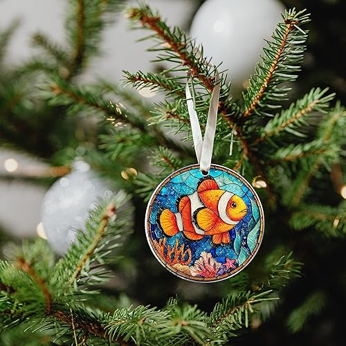Miniatura 5 de Adornos de pez payaso, adornos temáticos del océano, adorno de Navidad de pez payaso, regalos para amantes de los peces, amantes del océano, adorno