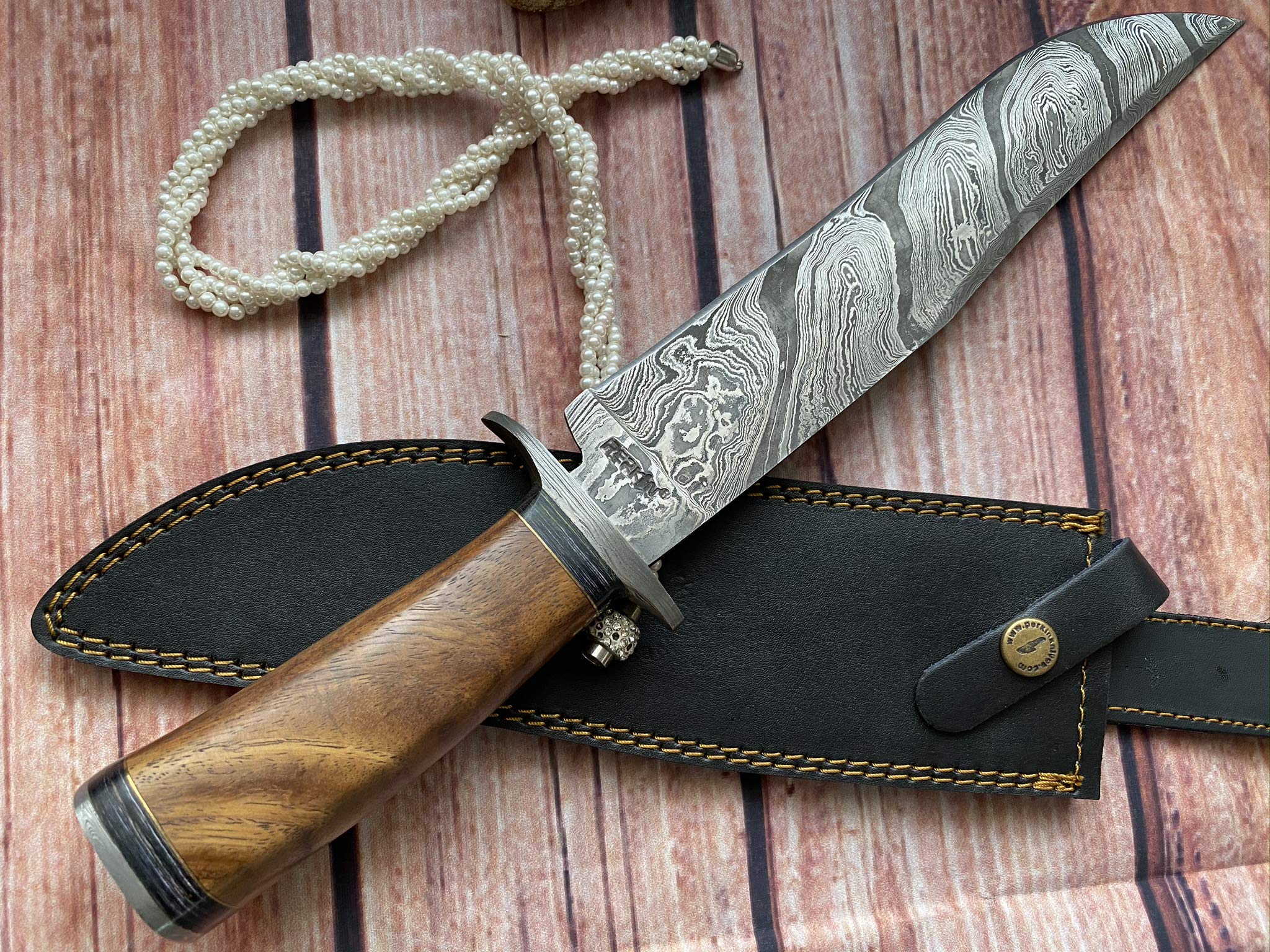 Perkin Coltello da Caccia Damasco Lame e Coltelli - BEK99