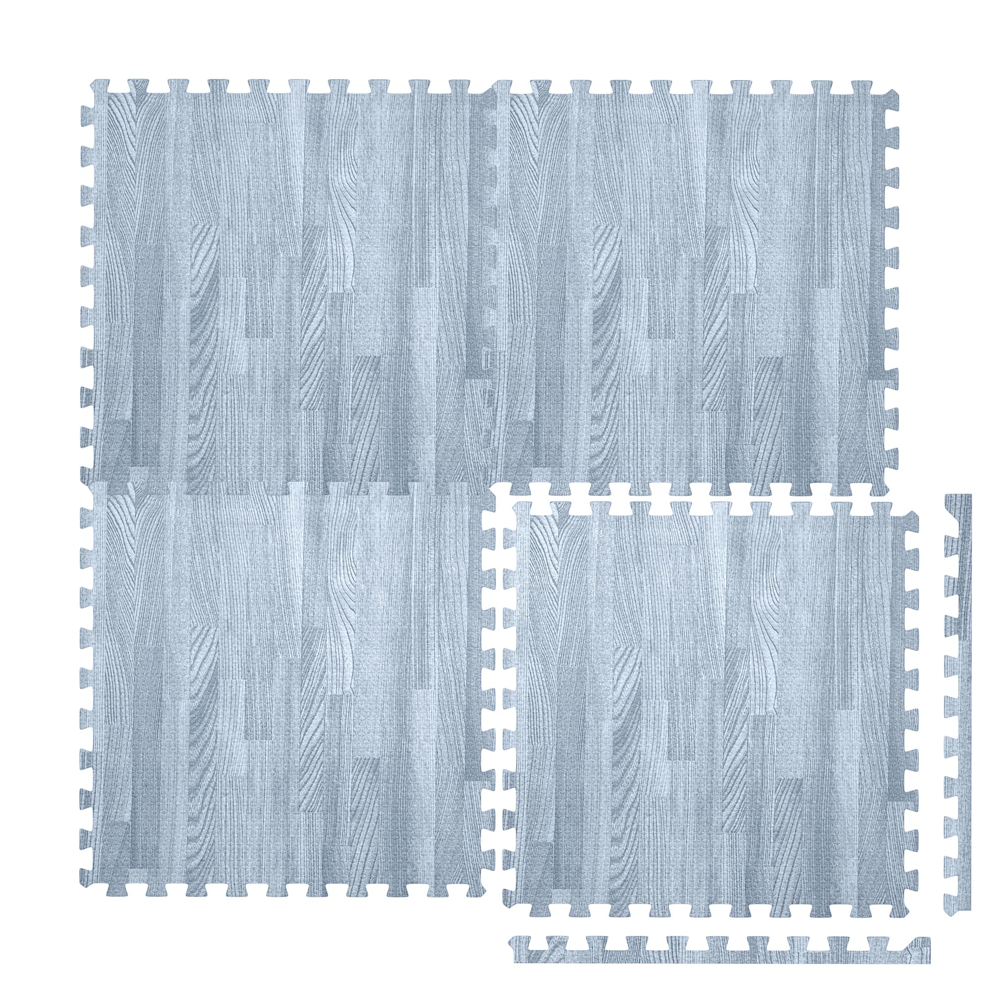 FAIRWAYUK Gym Flooring Tiles - Interlocking Foam Tiles 12mm Thick with Edges, Soft Foam Floor Mats, Protective EVA Puzzle Rubber Tile, Kids Play Area, Ground Surface Protection