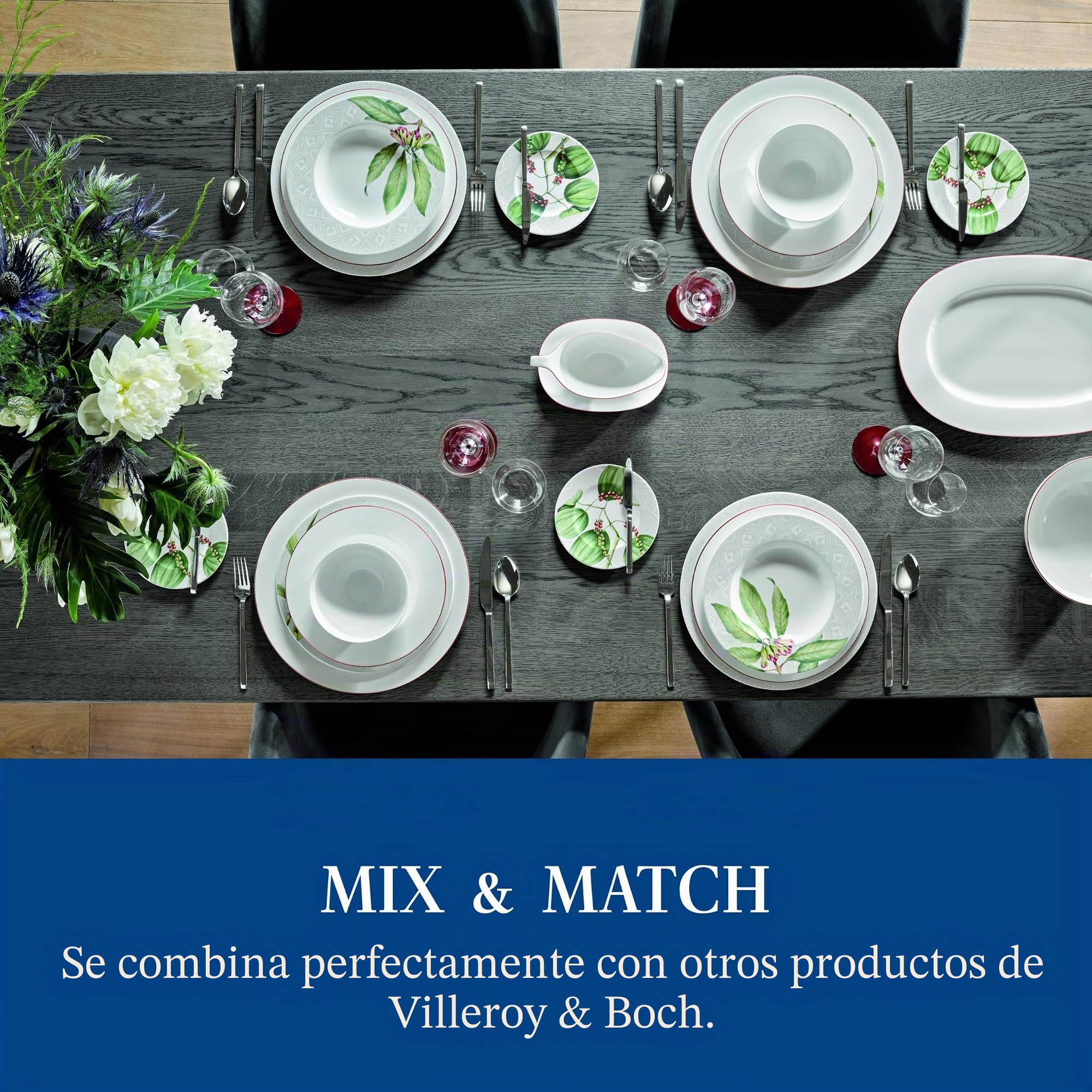 Villeroy and Boch 113 Piezas La Classica Juego de Cubiertos para el Almuerzo, Plateado