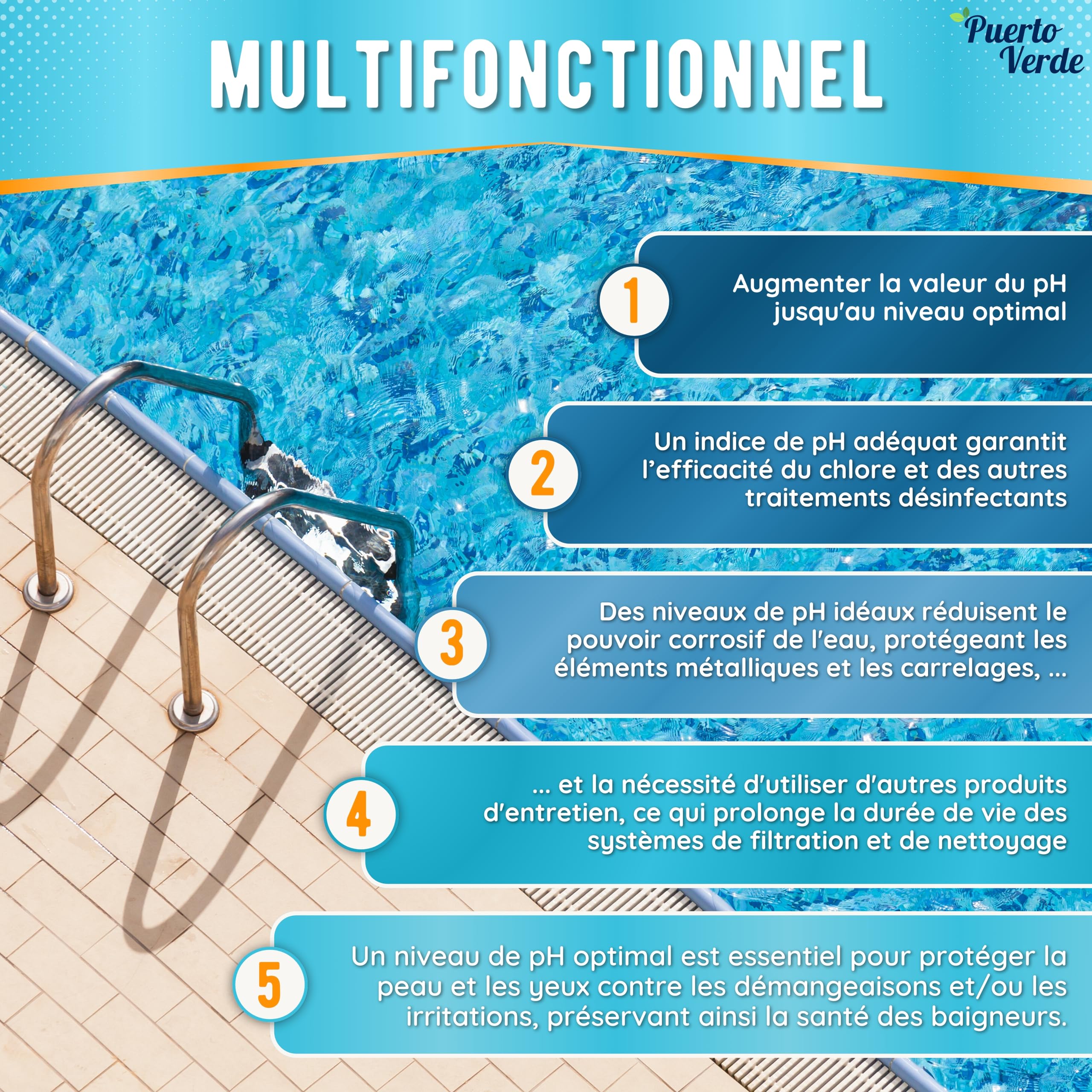 • pH + Plus pour Piscines 6 Kg. Élévateur de pH+ Adapté aux Spas. Correcteur de pH Plus en Format Granulé. Cuillère de Dosage Incluse. Seau Hermétique. Production Européenne.