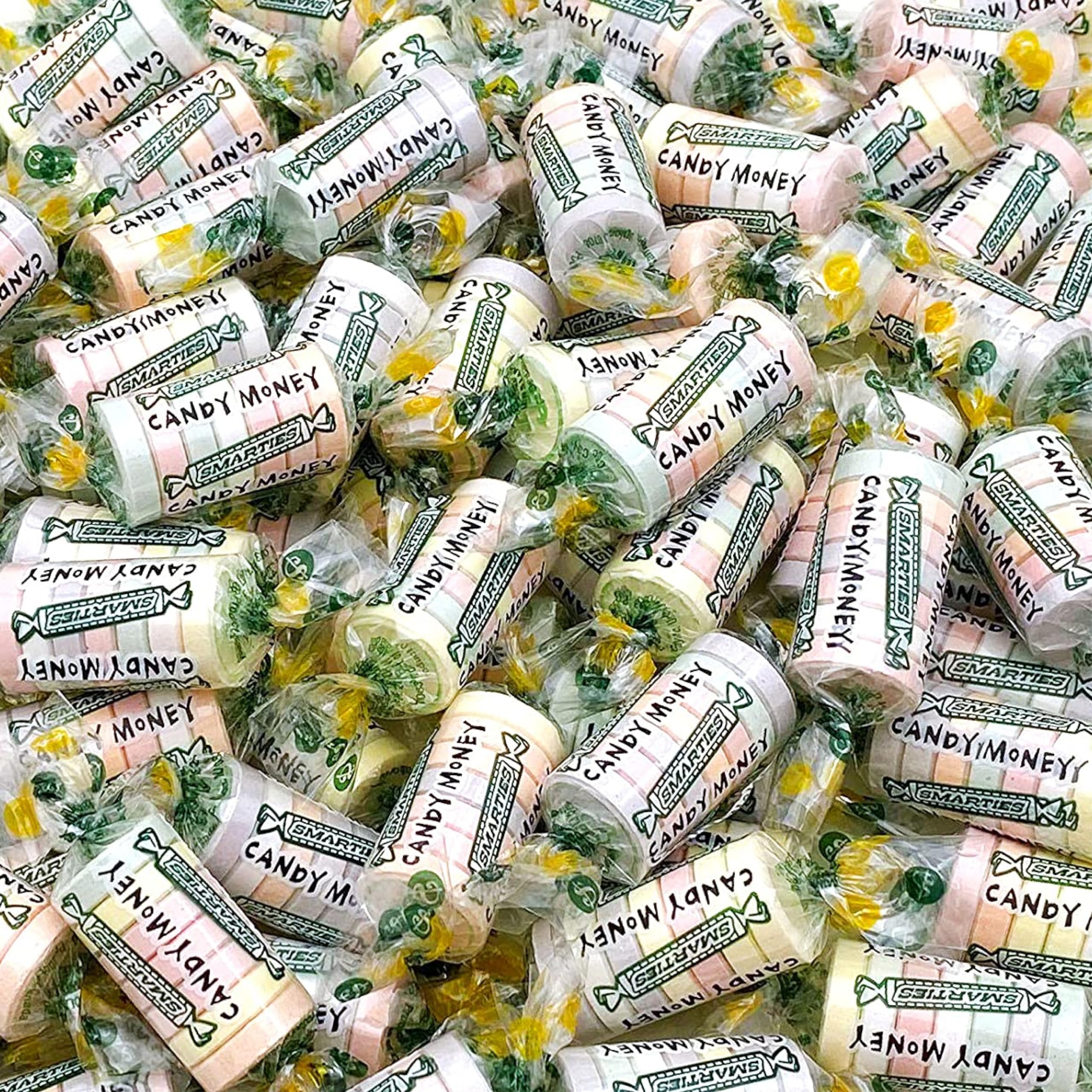 LaetaFood Smarties Money Rolls Original Flavors Candy (2 Pound Bag - Approx. 80 Count)