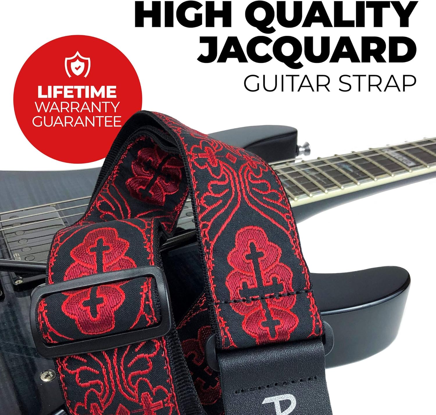 Perri’s Leathers Ltd. - Guitar Strap - Jacquard - Adjustable - For Acoustic/Bass/Electric Guitars - Made in Canada
