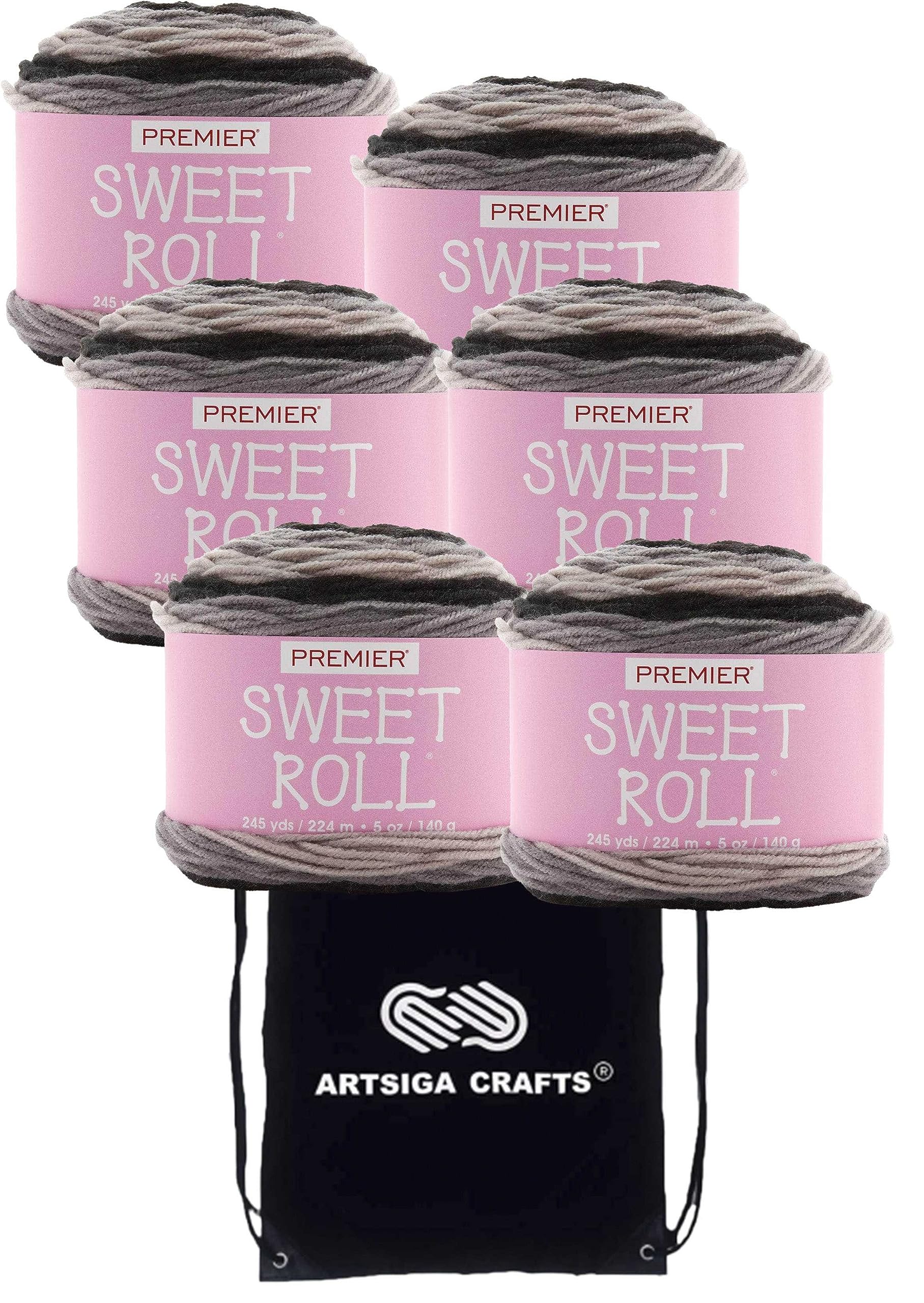 Hilo de tejer Sweet Roll Black Pepper para mantas acogedoras y tardes de tejer en casa