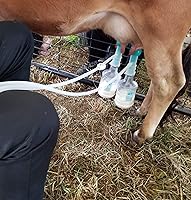 Vista 2 de Ordeñador eléctrico para cabras, vacas y ovejas. (botellas de cuarto de galón (2))