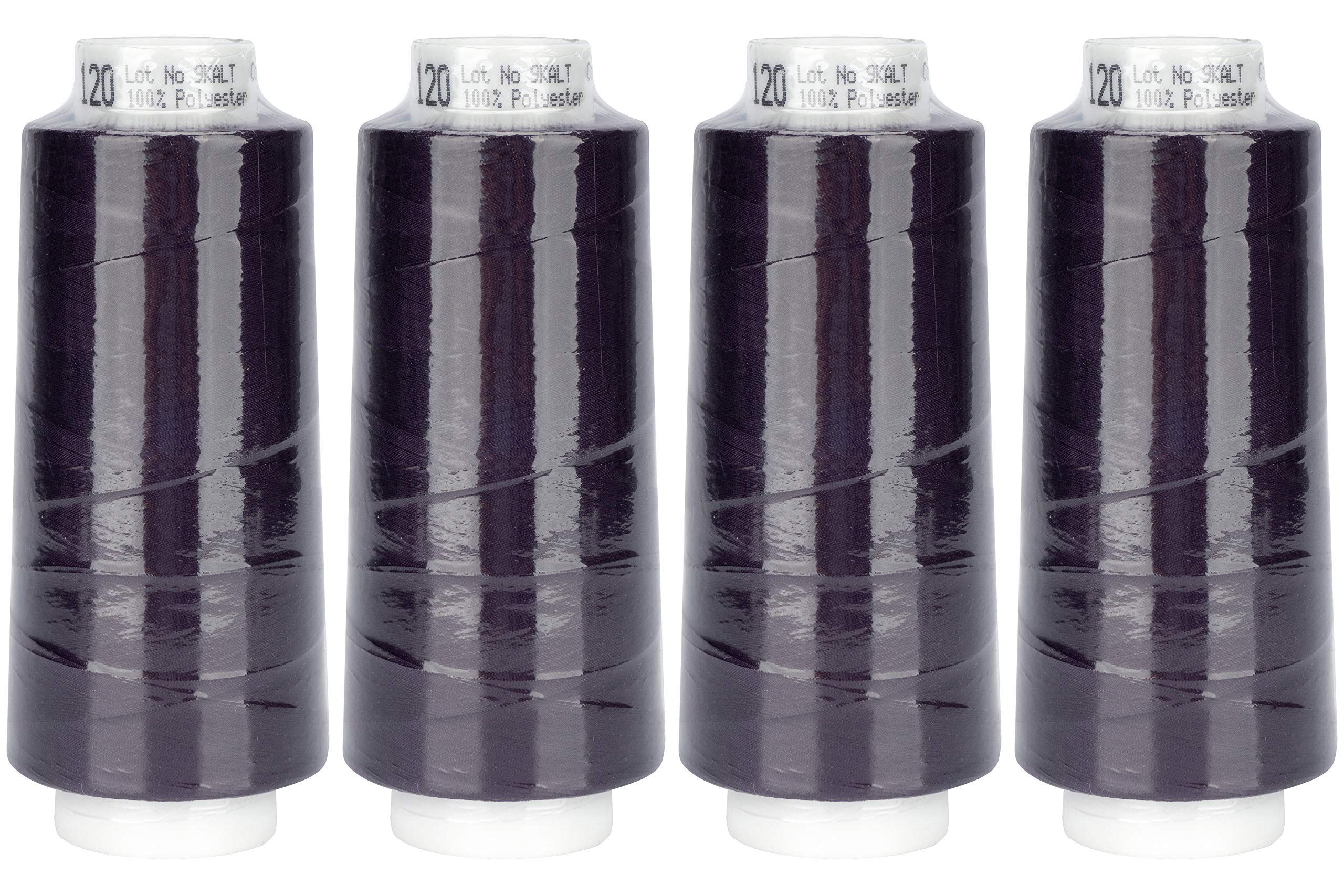 Dalipo Overlockgarn Polyester, 4 X 2500m Violett – Für Näh- & Overlockmaschinen