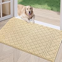 Vista 23 de REFETONE Tapete para interiores, tapete para puerta delantera y trasera de 24 x 36 pulgadas, tapetes con parte trasera de goma antideslizante