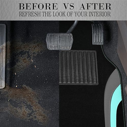 Miniatura 6 de CAR PASS Tapetes deportivos de cuero para automóvil, universal, impermeable, apto para sedanes, automóviles, camiones medianos, camionetas, SUV,