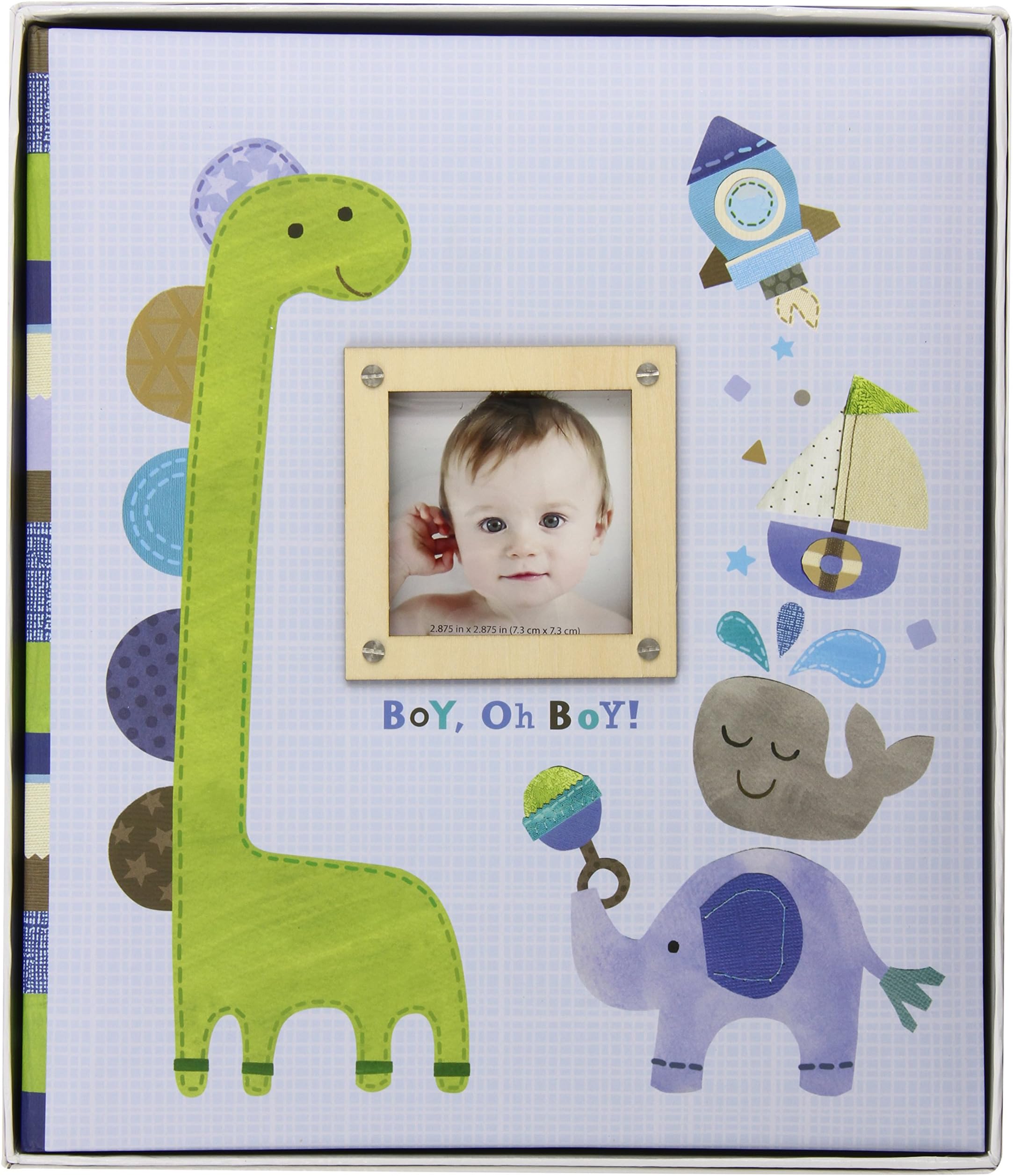 C.R. Gibson First 5 Years Loose Leaf Memory Book, Record Memories and Milestones on 64 Beautifully Illustrated Pages - Boy Oh Boy