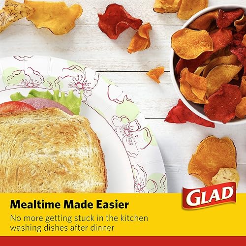 Miniatura 8 de Glad - Platos de papel desechables cuadrados para todas las ocasiones