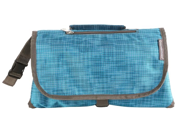 My Milestones Polyester Insta Blue Grid Baby Diaper Bag