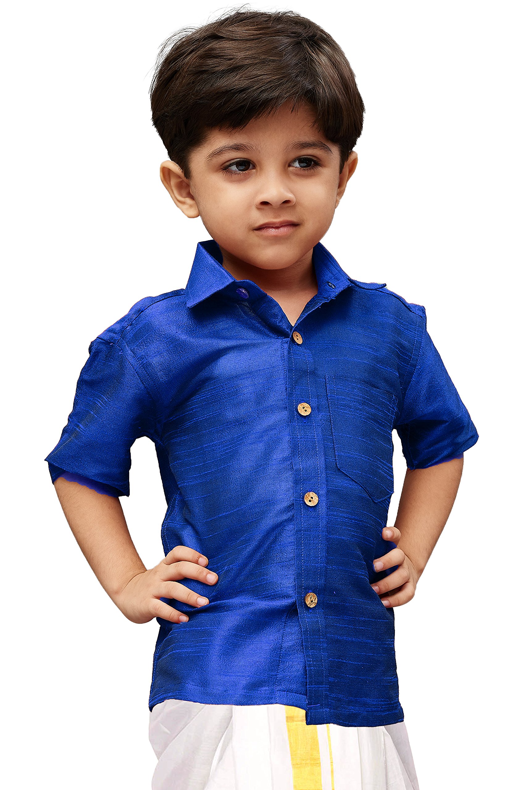 Jbn Creation Boys Cotton Silk Ethnic Shirt For Kids_Vasbshbu001_36
