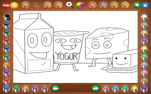 Coloring Book 19: Eating Healthy