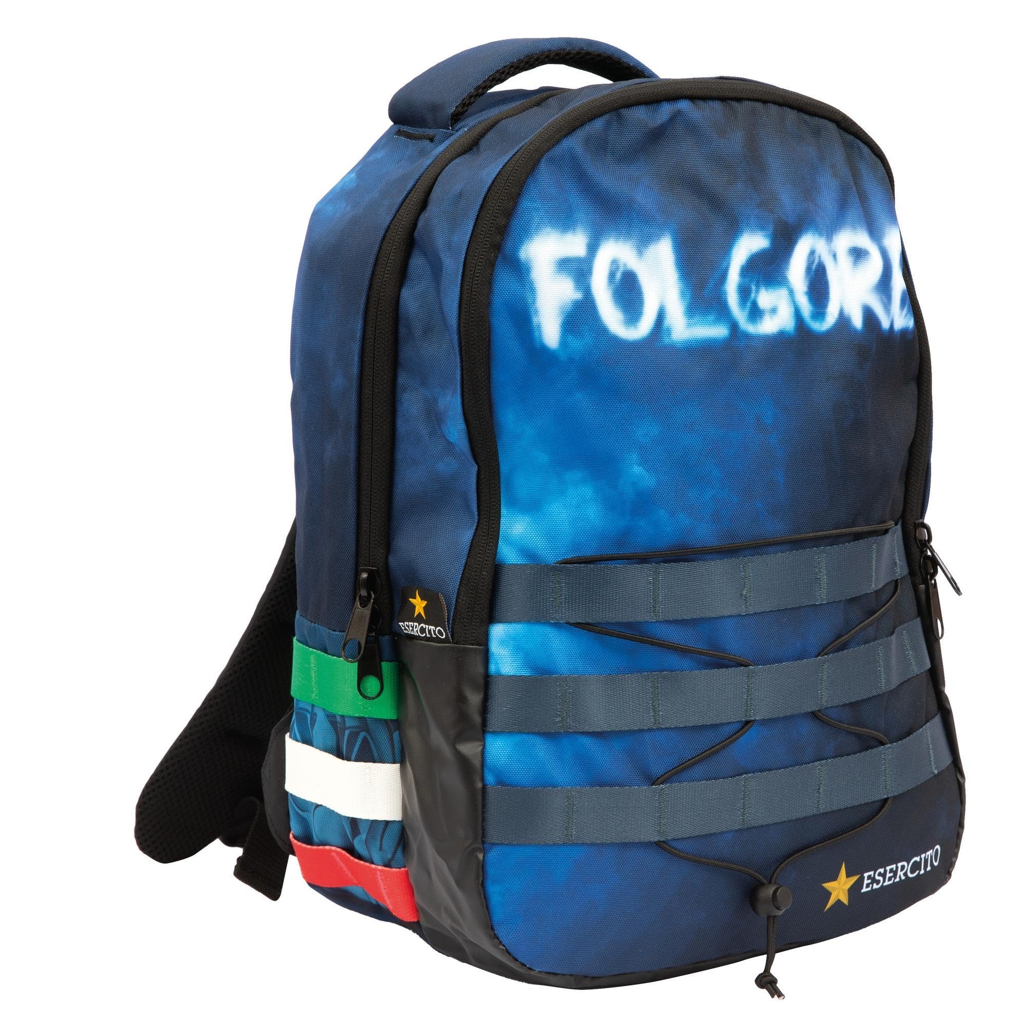 GIOCHI PREZIOSI Boys Italian Army School Backpack, blue, dim 29x41x17, italian army
