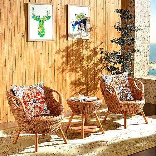 Miniatura 2 de TOENGS Juego de 4 fundas de almohada bohemias de lino para exteriores, fundas de almohada decorativas para sofá, estilo bohemio, diseño étnico,