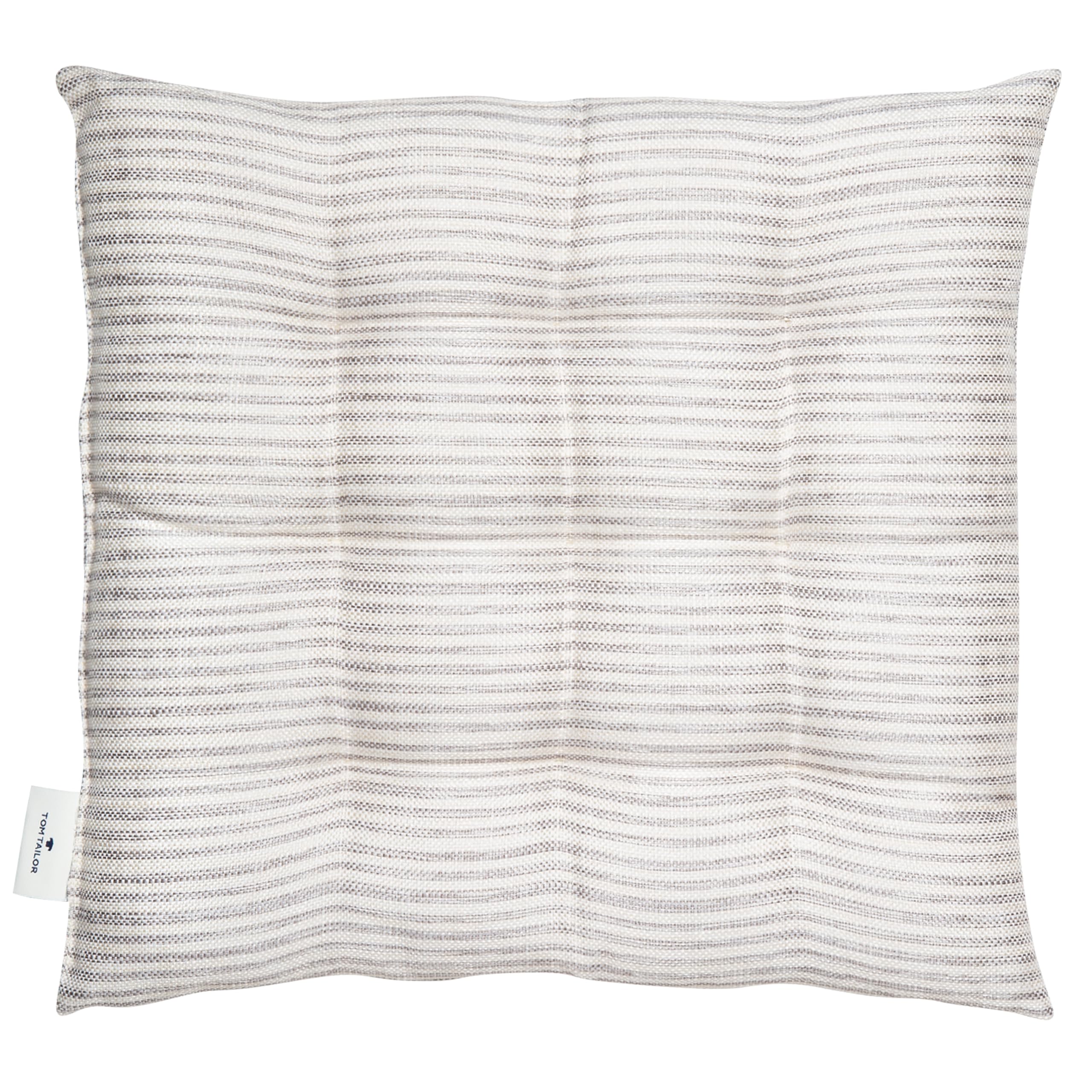 TOM TAILOR 4er Set Sitzkissen Stuhl 40x40cm Grau - Bequeme Stuhlkissen für Esszimmer & Küche - waschbar bis 30°C - Öko-Tex - Sitzauflage für Gartenmöbel, Sitzpolster, Bank, Bürostuhl & Boden