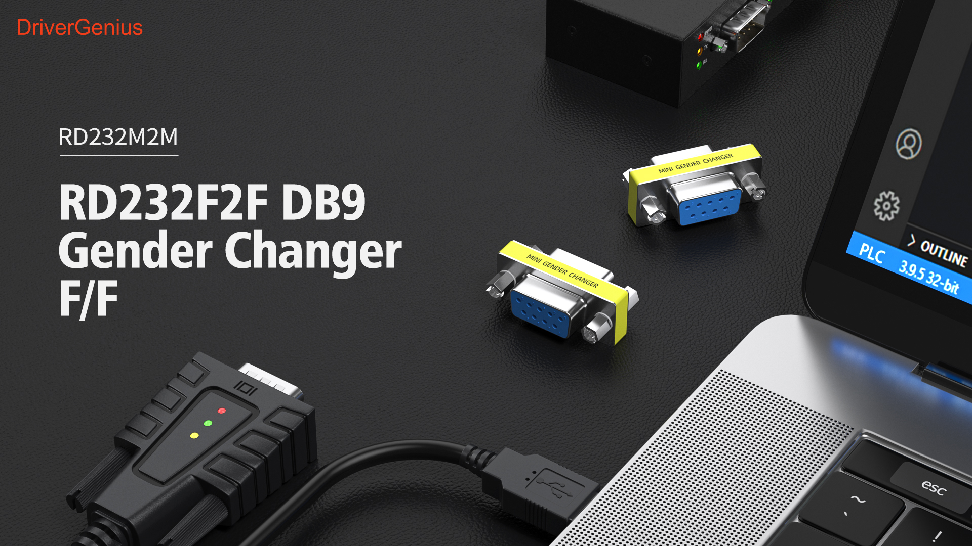 MEIRIYFA DB9 Cambiador De Género D-SUB 9 Pines RS-232