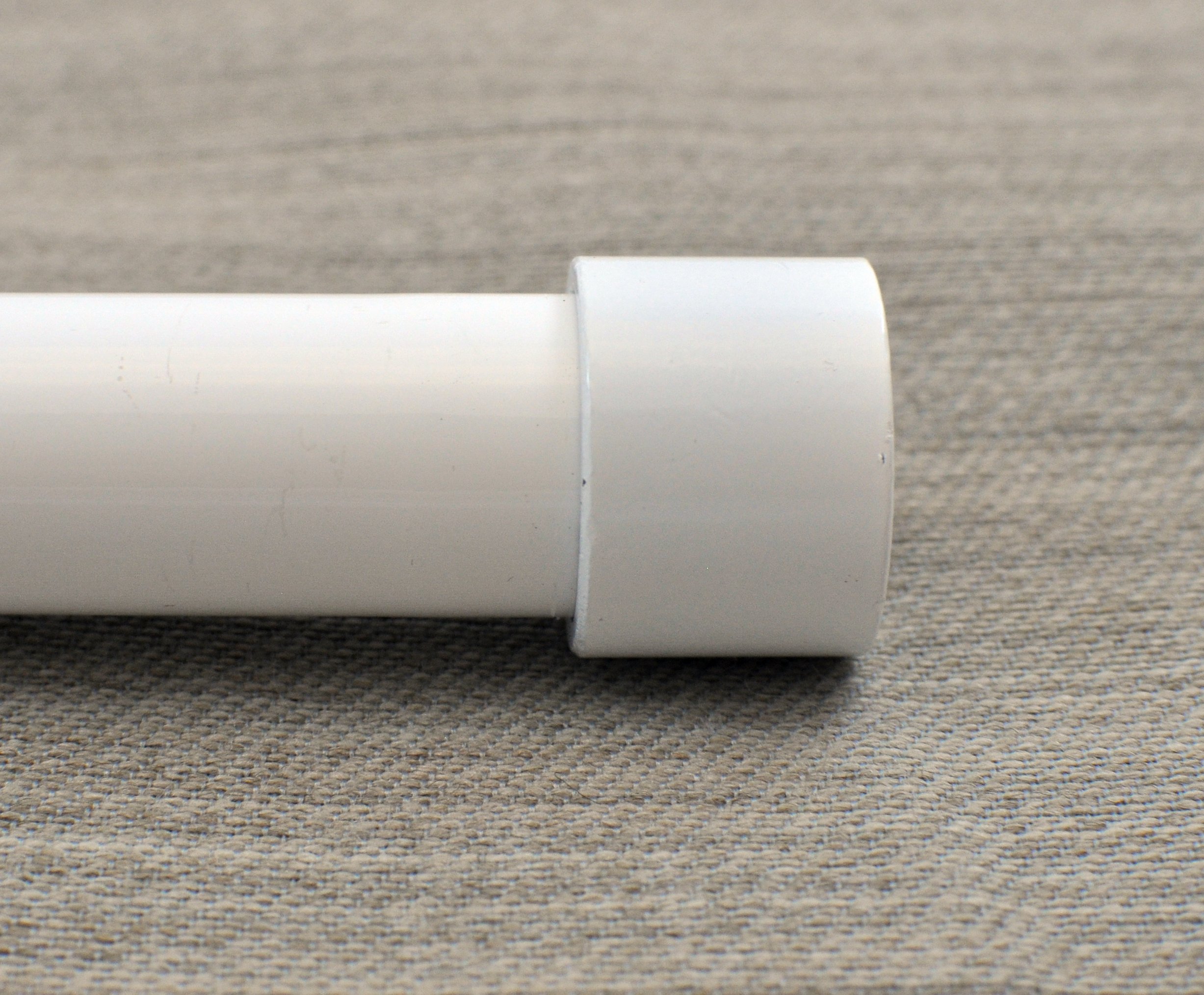 Urbanest Zinc Cast Manhattan Drapery Curtain Rod Set (Glossy White, 48"-84")