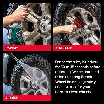 Griot's Garage Wheel Cleaner for All Finishes, Car Tire Rim Cleaning, Brake Dust and Grime Remover, PH Balanced, 11107, One Gallon