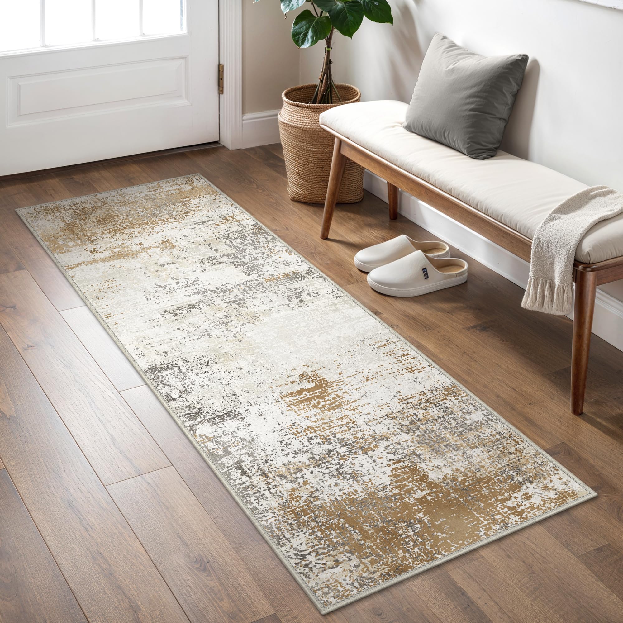 BEIMO Runner Rugs for Hallway 80x150cm, Non-Slip Extra Long Washable Runner Rugs Soft Low Pile
