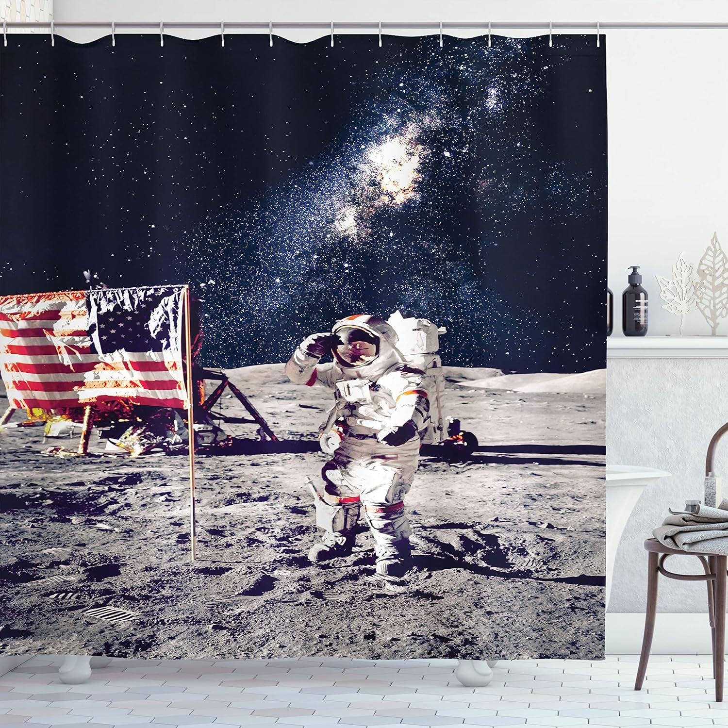 Ambesonne Vintage Shower Curtain, Dungeon Old Tunnel Sun Rays at Other Side Mystic Spooky Long Tunnel Illustration, Cloth Fabric Bathroom Decor Set with Hooks, 69" W x 70" L, Sage Green Lavender Blue