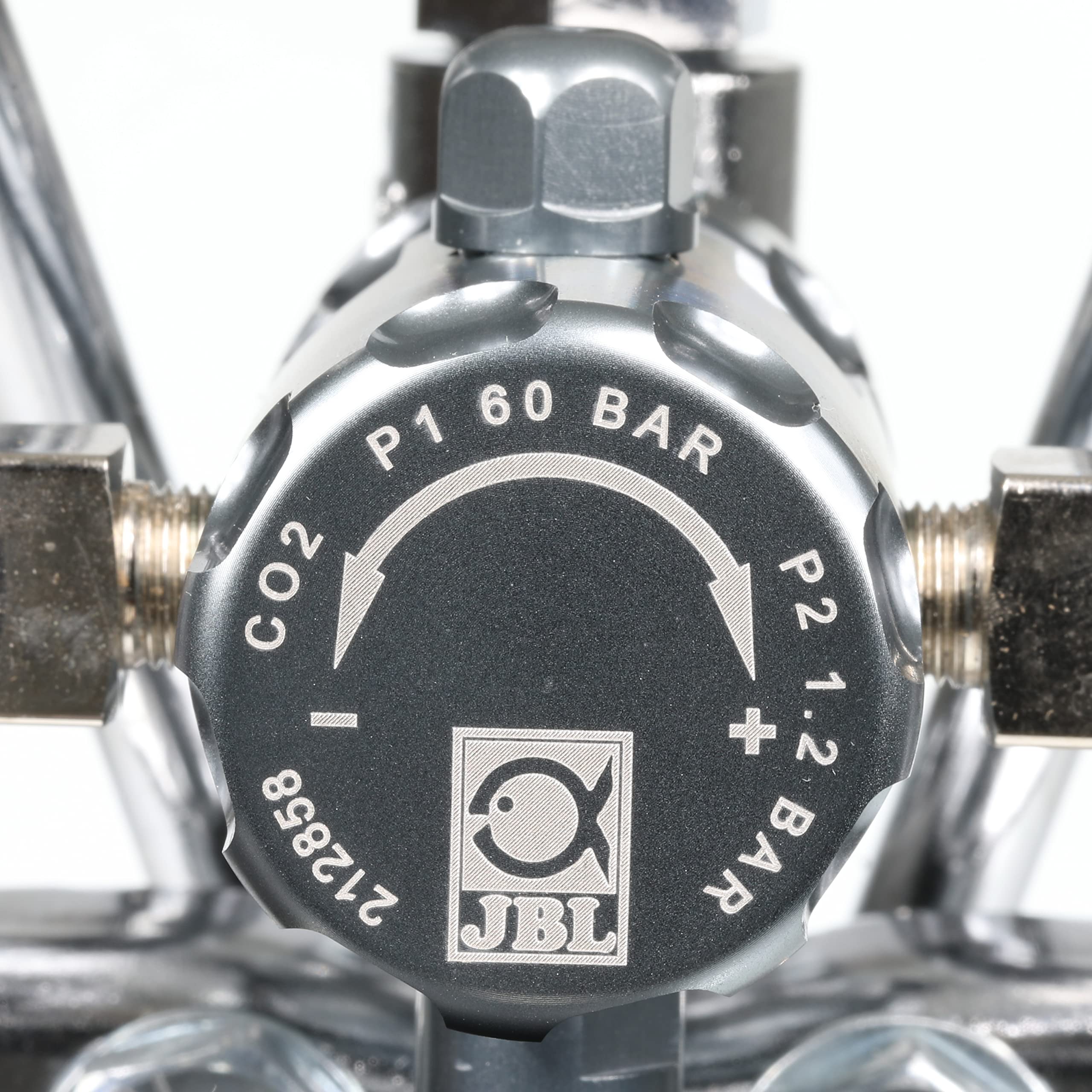 JBL PROFLORA CO2 Regulator Professional - Grifo regulador de presión para Fertilizantes de CO2, con 2 manómetros, válvula magnética para Apagado Nocturno