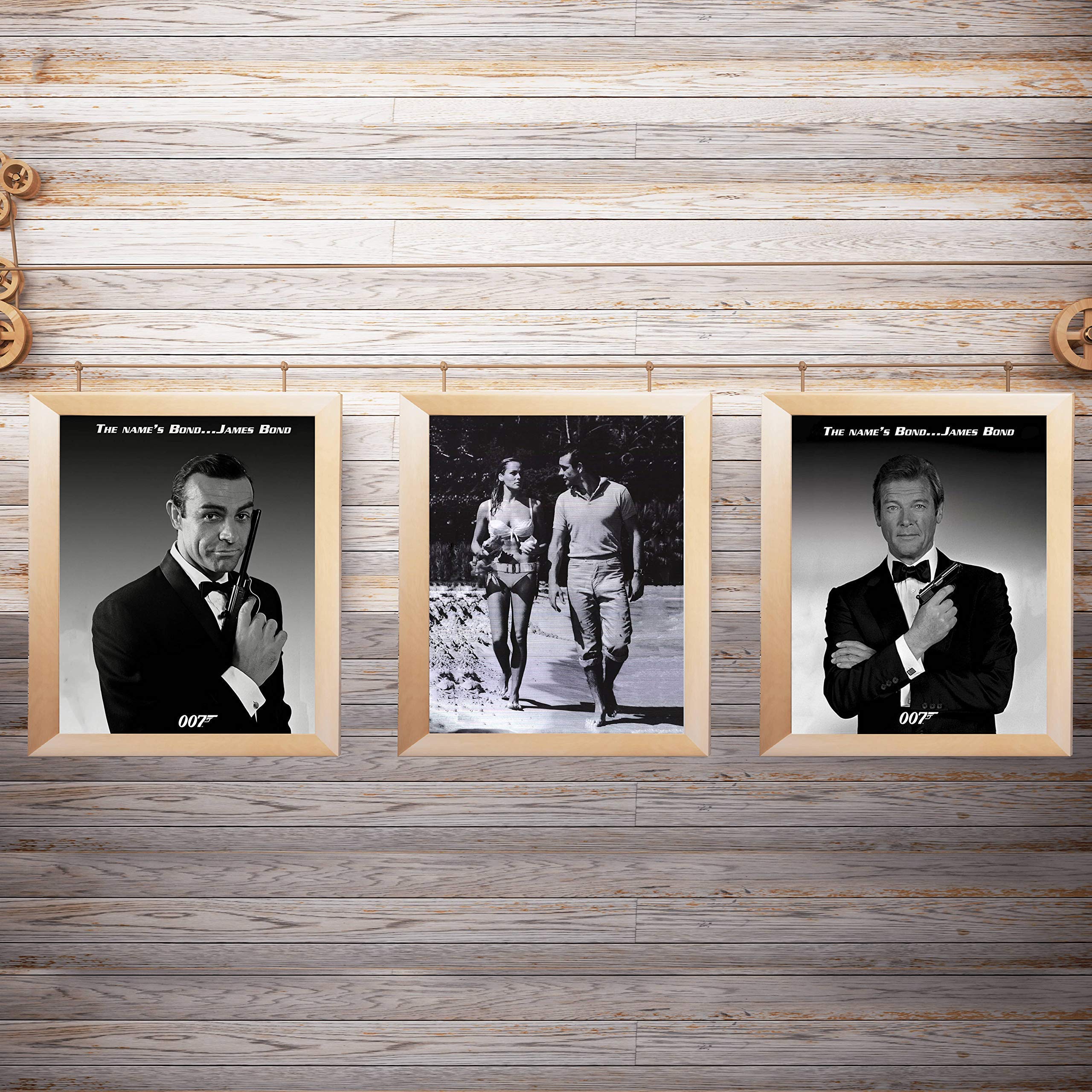 James Bond 007 Vintage Wall Art Trio Set8 x 10's"(3) Wall Photo