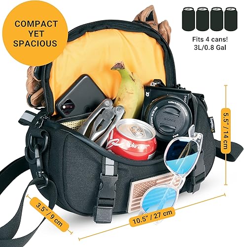 Miniatura 3 de Odinsberg Multifunctional Bicycle & Motorcycle Handlebar Bag, 3L Water Resistant, Compatible with Most Handlebar Types, Black