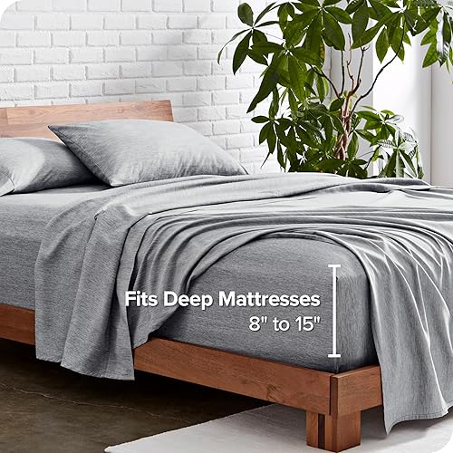 Miniatura 4 de Bare Home - Juego de sábanas de microfibra ultrasuave, 4 piezas de 1800 hilos, doble cepillado, esquinas tipo bolsillos profundos, ajuste fácil,