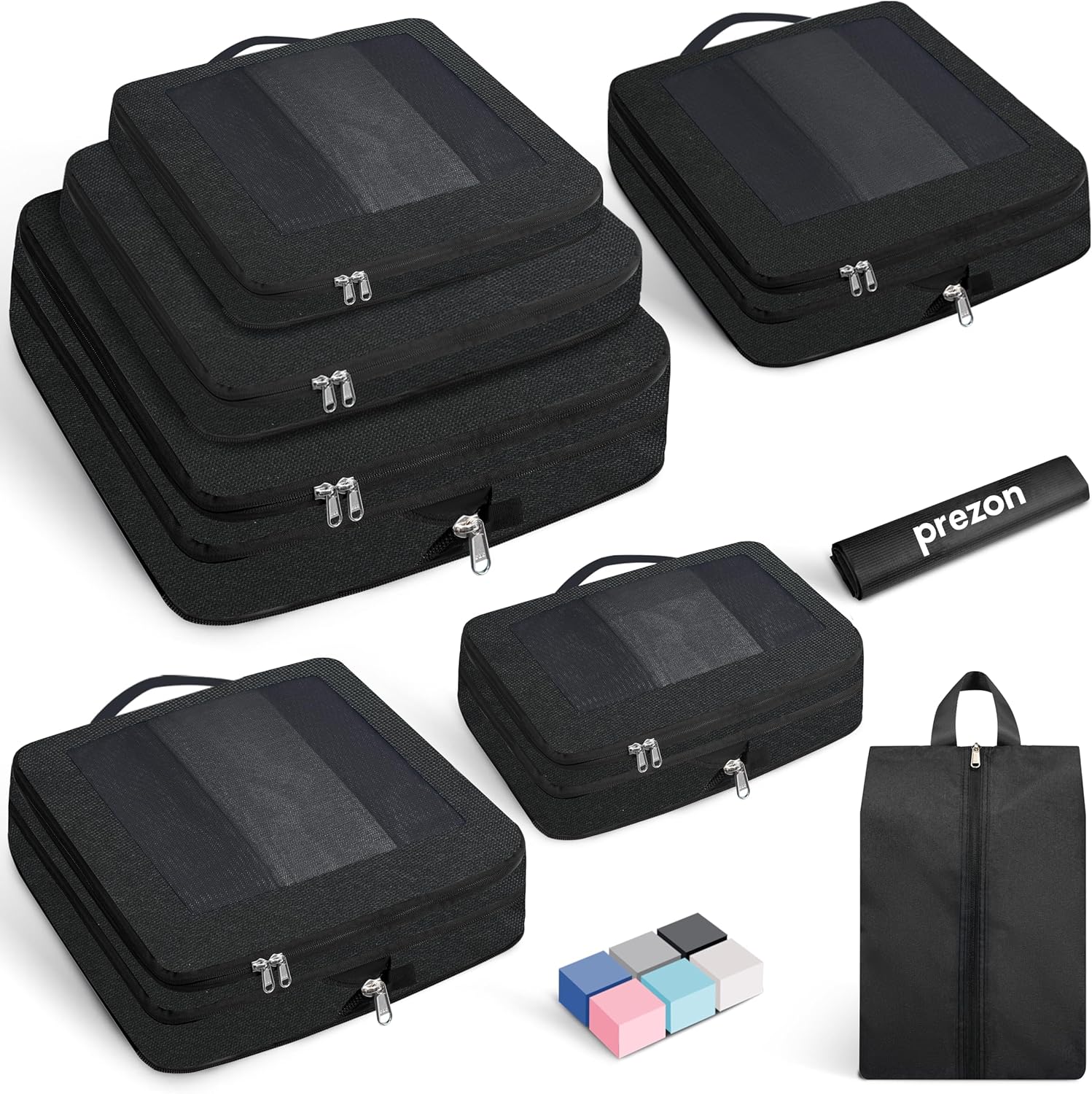 8 Set/6 Set/4 Set Compression Packing Cubes for Travel, Lightweight Vacation Travel Essentials, Travel Accessories for Suitcase Organizer Bags Set, Durable Luggage Organizer 8 Set/6 Set/4 Set Compression Packing Cubes for Travel, Lightweight Vacation Travel Essentials, Travel Accessories for Suitcase Organizer Bags Set, Durable Luggage Organizer