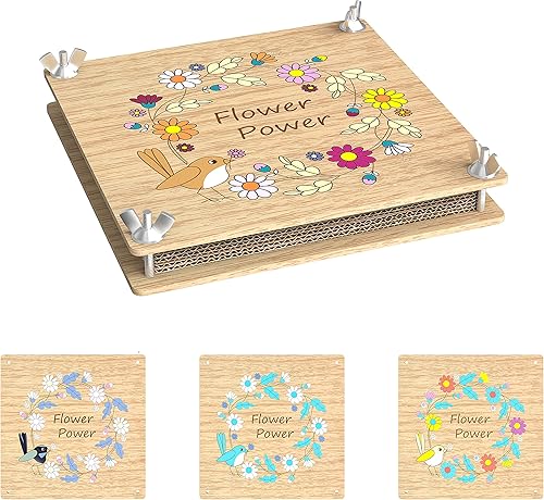 Prensa de flores, 6 capas, kit de prensa de flores de 8 x 8 pulgadas, kit de prensado de flores para adultos y niños, haz flores prensadas para