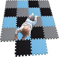 Vista 10 de MQIAOHAM - Tapetes de juego para bebe, tapete de espuma en forma de rompecabezas para ejercicio, hogar y equipo de gimnasio, juguete suave para bebe
