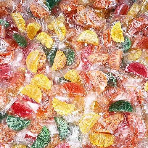 Miniatura 6 de Gomitas de rodajas de fruta, paquete a granel de 5 libras de gomitas de frutas surtidas con rodajas de naranja, rodajas de limón y rodajas de