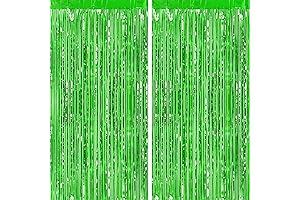 CHRORINE - 2pcs 3ft x 8.3ft Lime Green Streamers