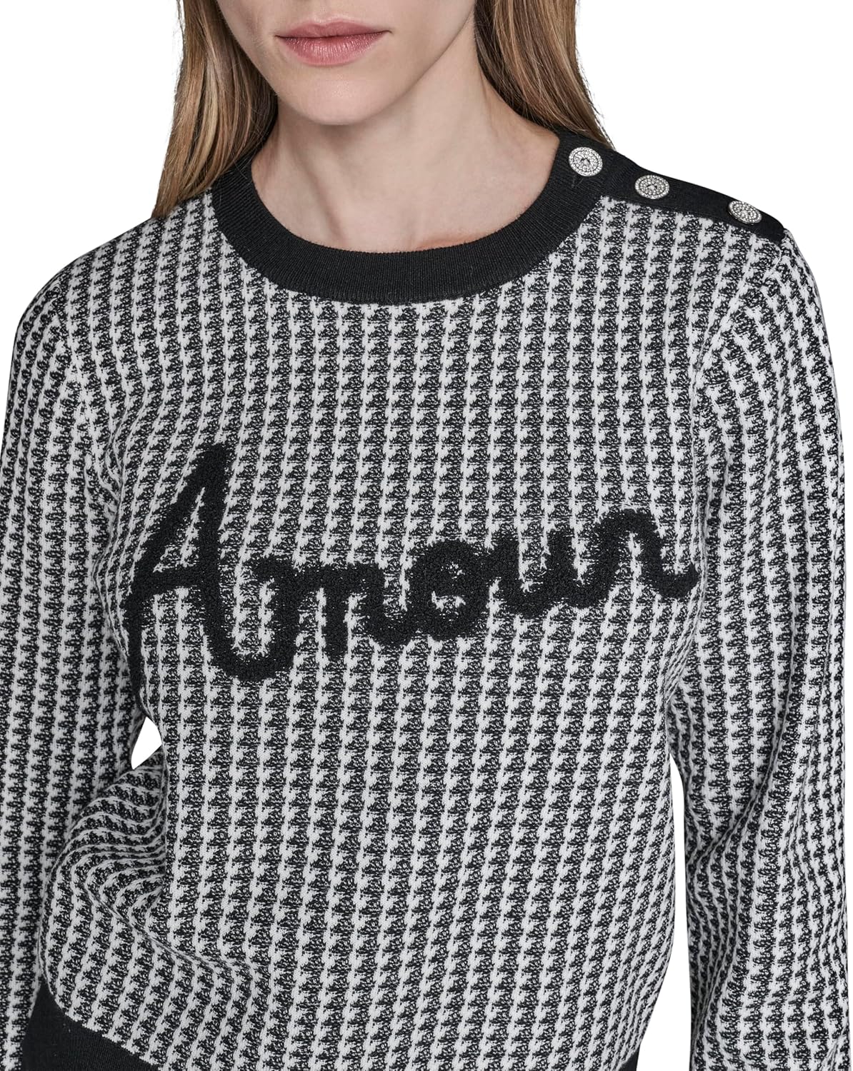 Karl Lagerfeld Womens Long Sleeve Crew Neck Amour Sweater - Image 5