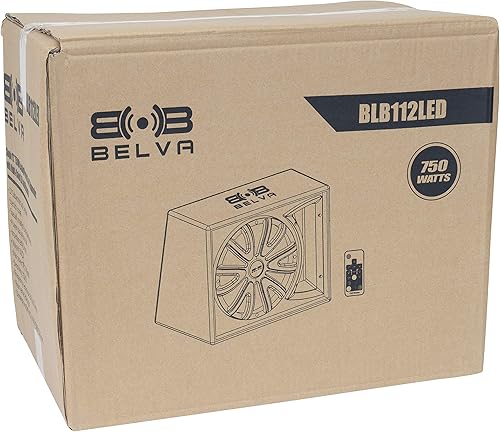 Miniatura 9 de BELVA BLB112LED Subwoofer de coche con puerto cargado de 12 pulgadas y 750 W con LED multicolor y control remoto