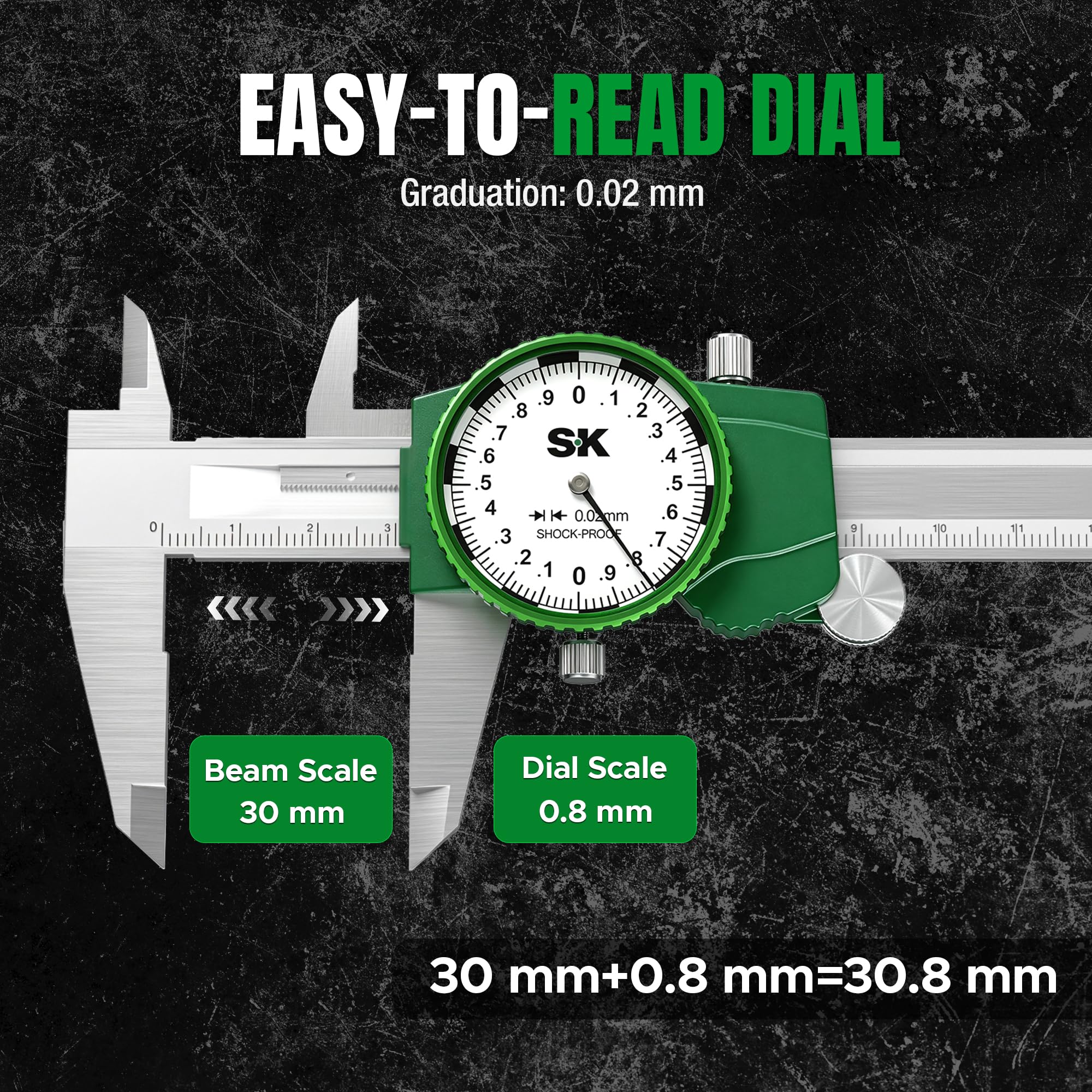 SK Metric Dial Caliper - 150mm Precision Tool -5