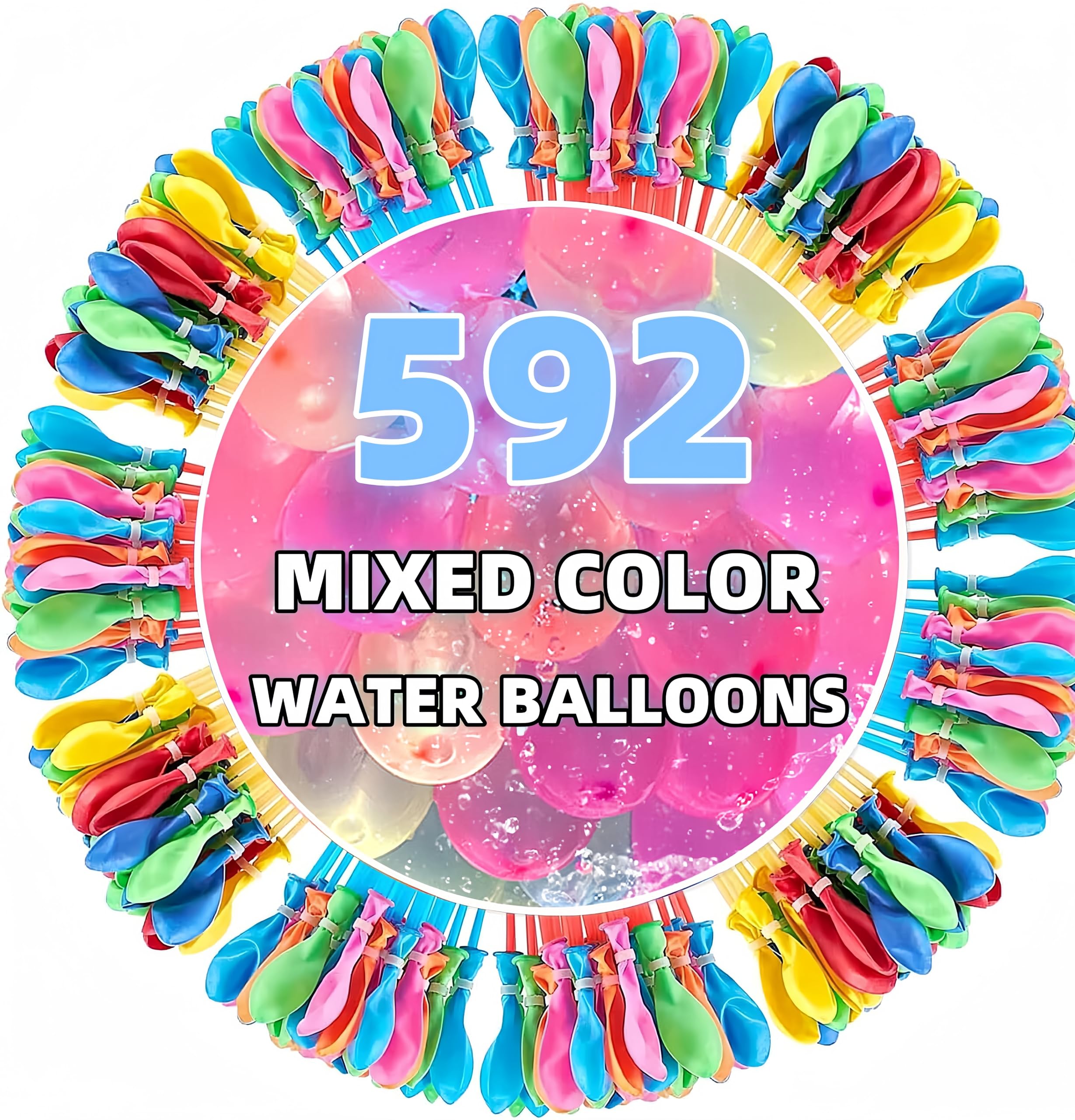 Summer Water Toys Magical Quick Fill Water Balloons for Pools and Water Companions 592 Balloons (GD)