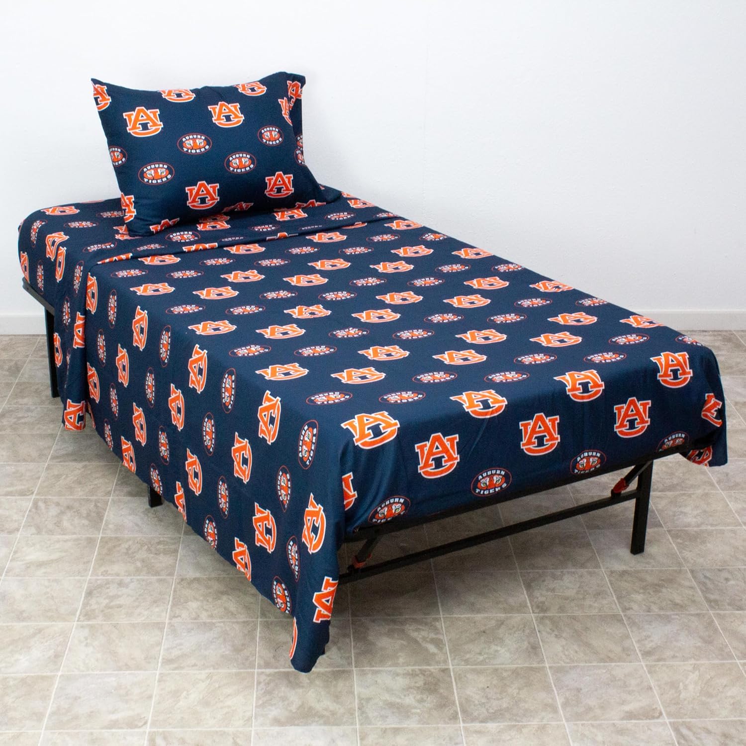 College Covers NCAA Auburn Tigers Collegiate Twin XL Sheet Set Blue