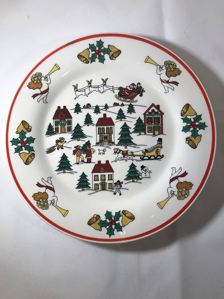 Amazon.com | Collectible Christmas Dessert / Salad Plate: THE JOY Amazon.com | Collectible Christmas Dessert / Salad Plate: THE JOY