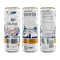 Vista 3 de CELSIUS Sparkling Spritz Vibe Limited Edition, bebida energética sin azúcar, 12 onzas líquidas (paquete de 12)