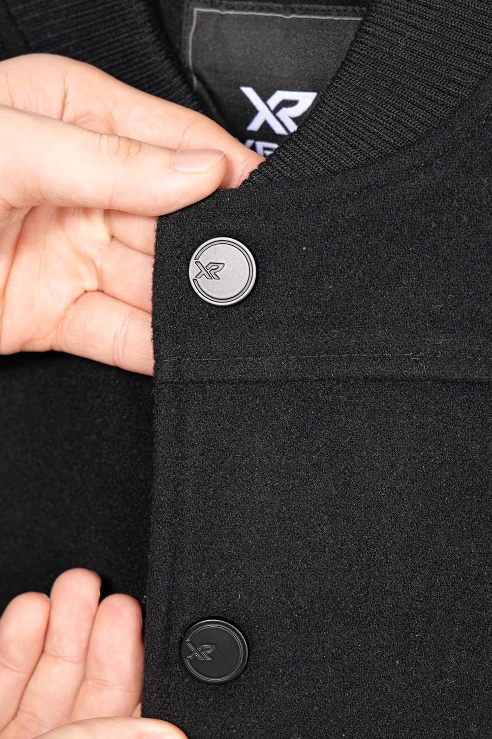 X RAY Boys Outerwear Coat with Faux Leather (S - XL), Wool Varsity Bomber Jacket for Kids W/Grainy PU Sleeves for Boys - Image 2