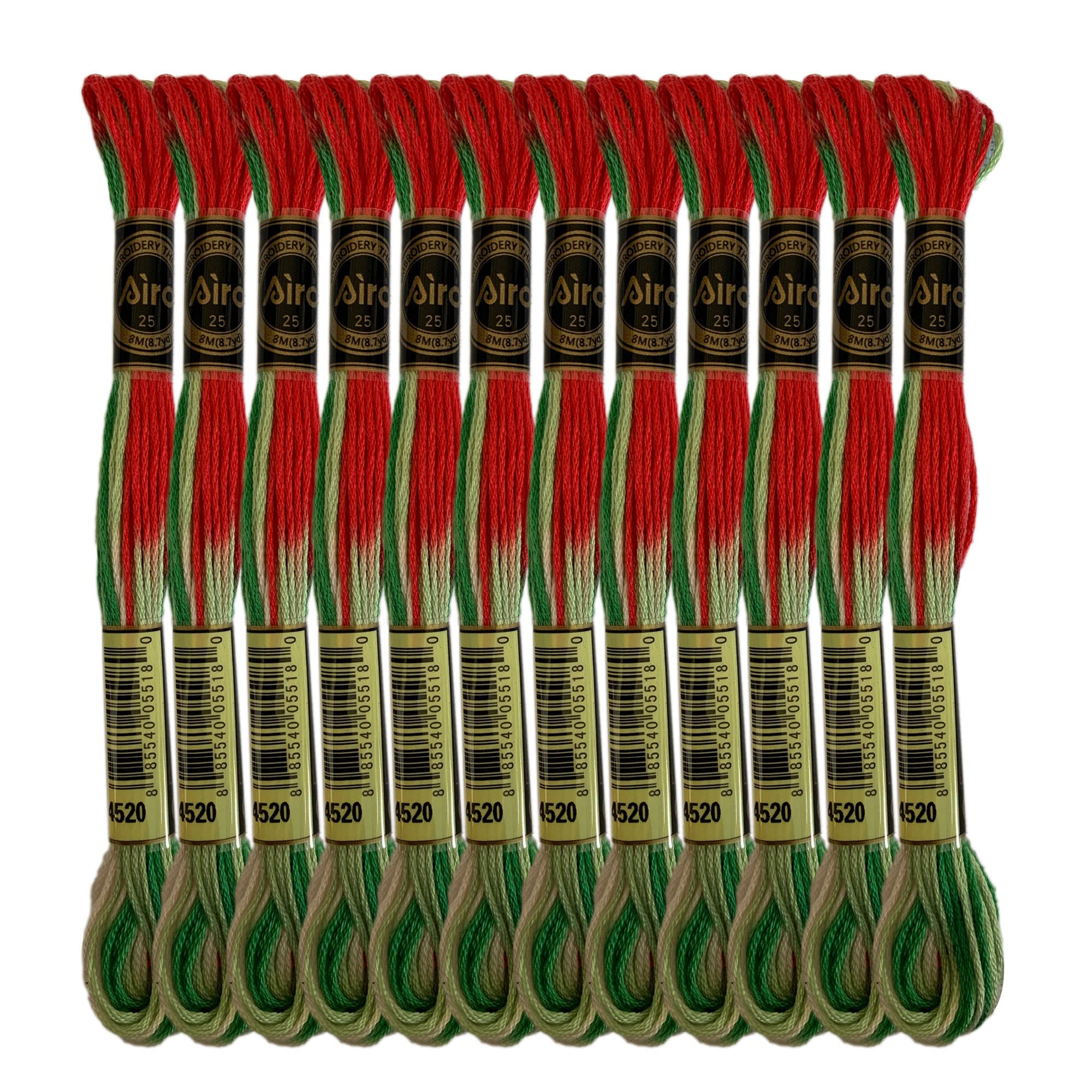 Magical Color Variegated Cross Stitch Thread Color Variations Embroidery Floss Pack, 8.7-Yard, Christmas Story, Pack of 12 Skeins