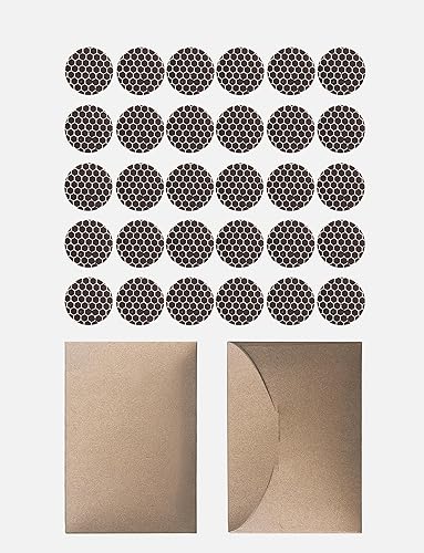 30 piezas de papel de huelga de 1 pulgada con círculo adhesivo en patrón de panal fácil de usar y se enciende al primer intento se adhiere a las