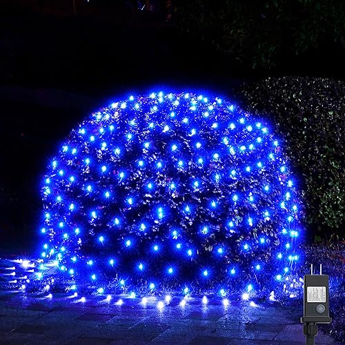 Miniatura 15 de WBao - Luces de Navidad para exterior, 360 LED, 3.5 m x 2.1 m, red de luces con 8 modos, temporizador, certificadas por UL, conectables de extremo a